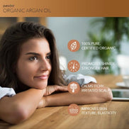 PURA D'OR 4 Oz Organic Moroccan Argan Oil – 100% Pure Cold-Pressed Virgin Grade – Lightweight Moisturizer for Skin, Face, Body & Hair – Helps Dry Skin, Scalp Care, Split Ends, Nails & Cuticles