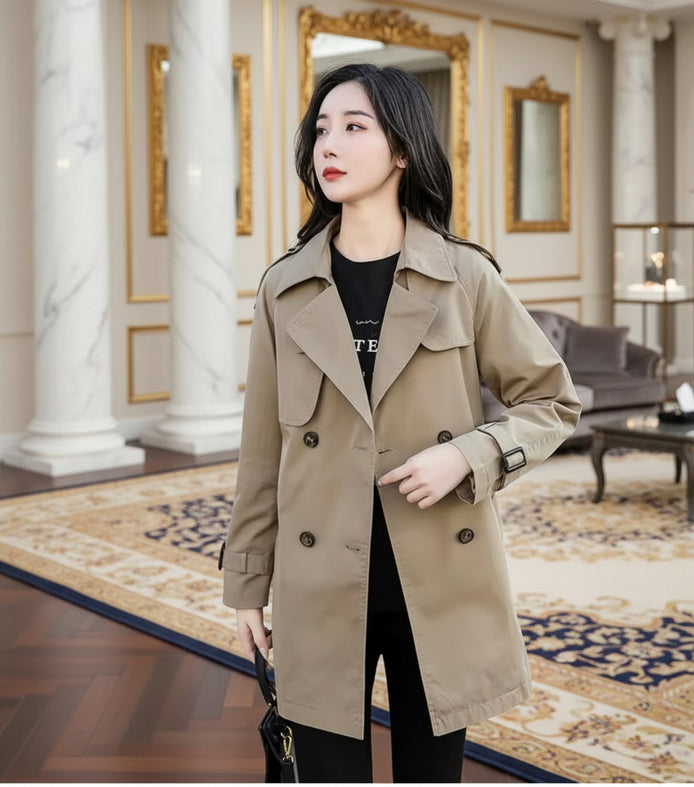 Women's Belted Trench Coat - Oversized Office Jacket | AURORE LUXURE