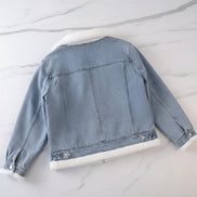 Women's Winter Denim Jacket - Fleece Lined Warm Coat | AURORE LUXURE