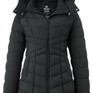 Women's Long Puffer Jacket - Warm Quilted Winter Coat (Plus Size) | AURORE LUXURE