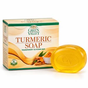Green Valley Turmeric Transparent Glycerin Soap Bar – 3.17 oz (90 g)