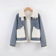 Women's Winter Denim Jacket - Fleece Lined Warm Coat | AURORE LUXURE