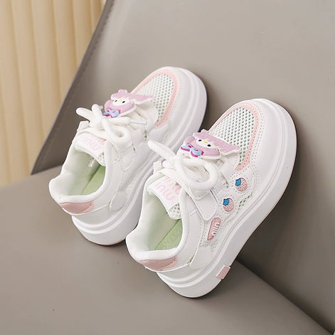 Girls PU Leather Sneakers - Anti-Slip Casual Sport Shoes | AURORE LUXURE