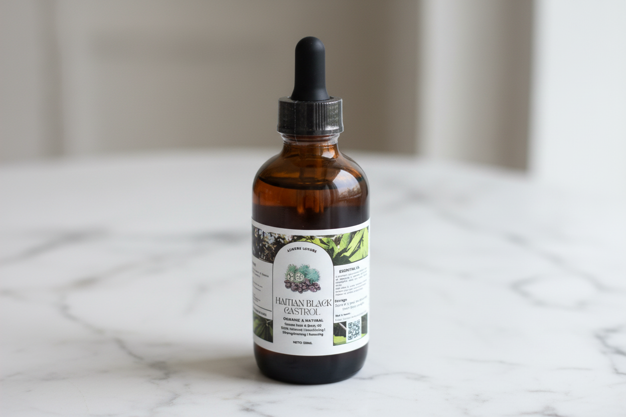 Aurore Luxure Haitian Black Castor Oil/ maskriti – Organic & Natural 100% Pure Castor Hair & Body Oil