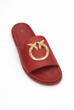 Women Luxury Slide Sandals – Gold Bird Ring Design (Sizes 37–42)