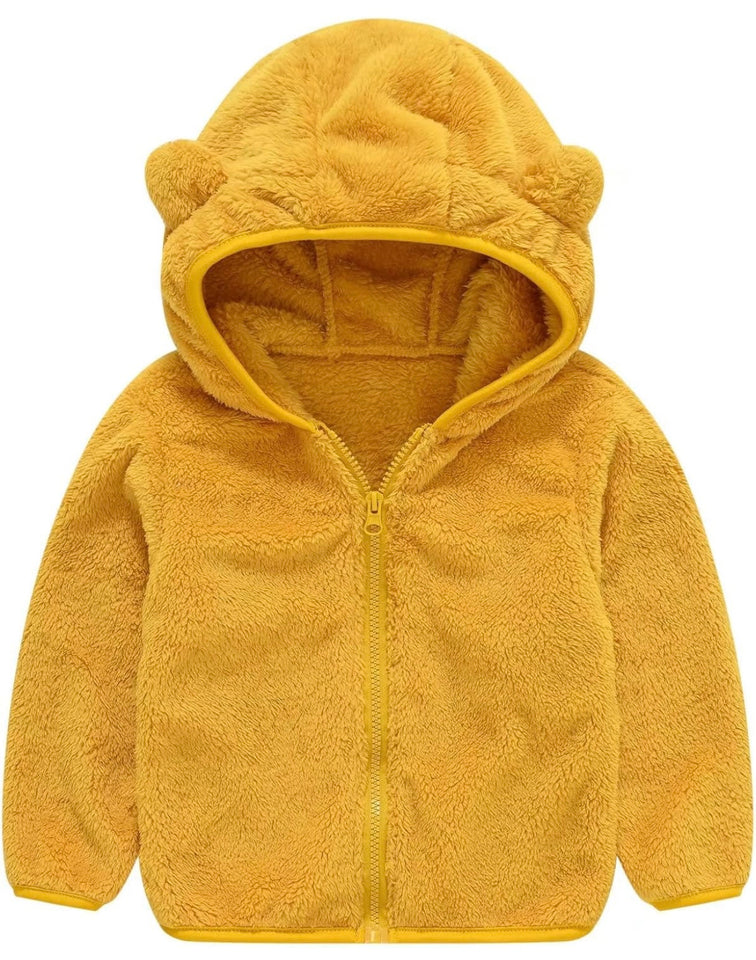 Toddler Bear Ear Hoodie - Fleece Winter Jacket for Boys & Girls _ AURORE LUXURE