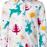 Kids Christmas Shirt - Santa Claus Button Down for Boys & Girls | AURORE LUXURE