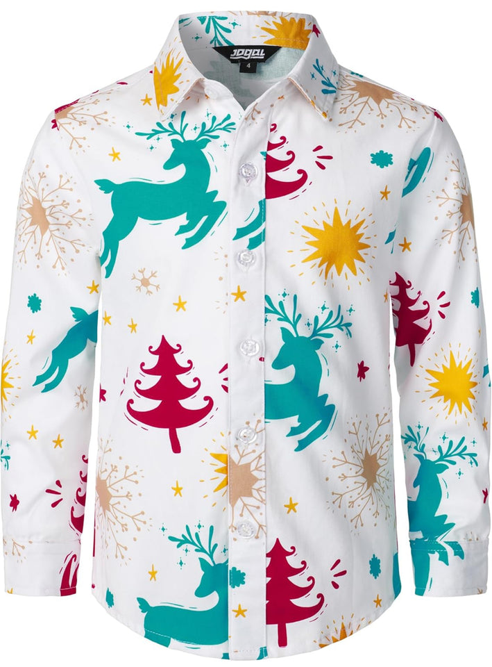 Kids Christmas Shirt - Santa Claus Button Down for Boys & Girls | AURORE LUXURE