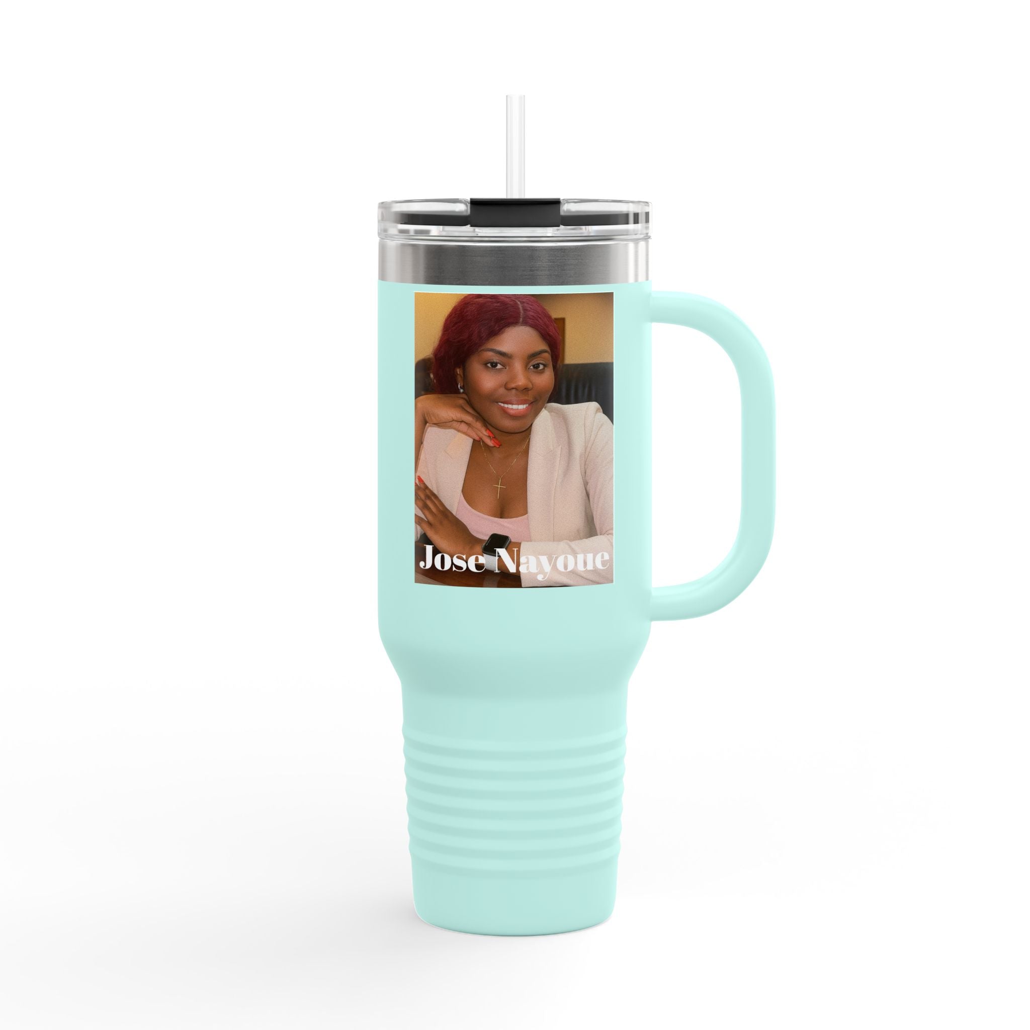 40oz Custom Photo Tumbler - Personalized Insulated Travel Mug