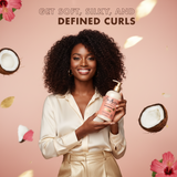 SheaMoisture Coconut & Hibiscus Curl & Shine Shampoo & Conditioner + Curl Enhancing Smoothie for Bouncy Curls, Frizz Control, Gifts for Women
