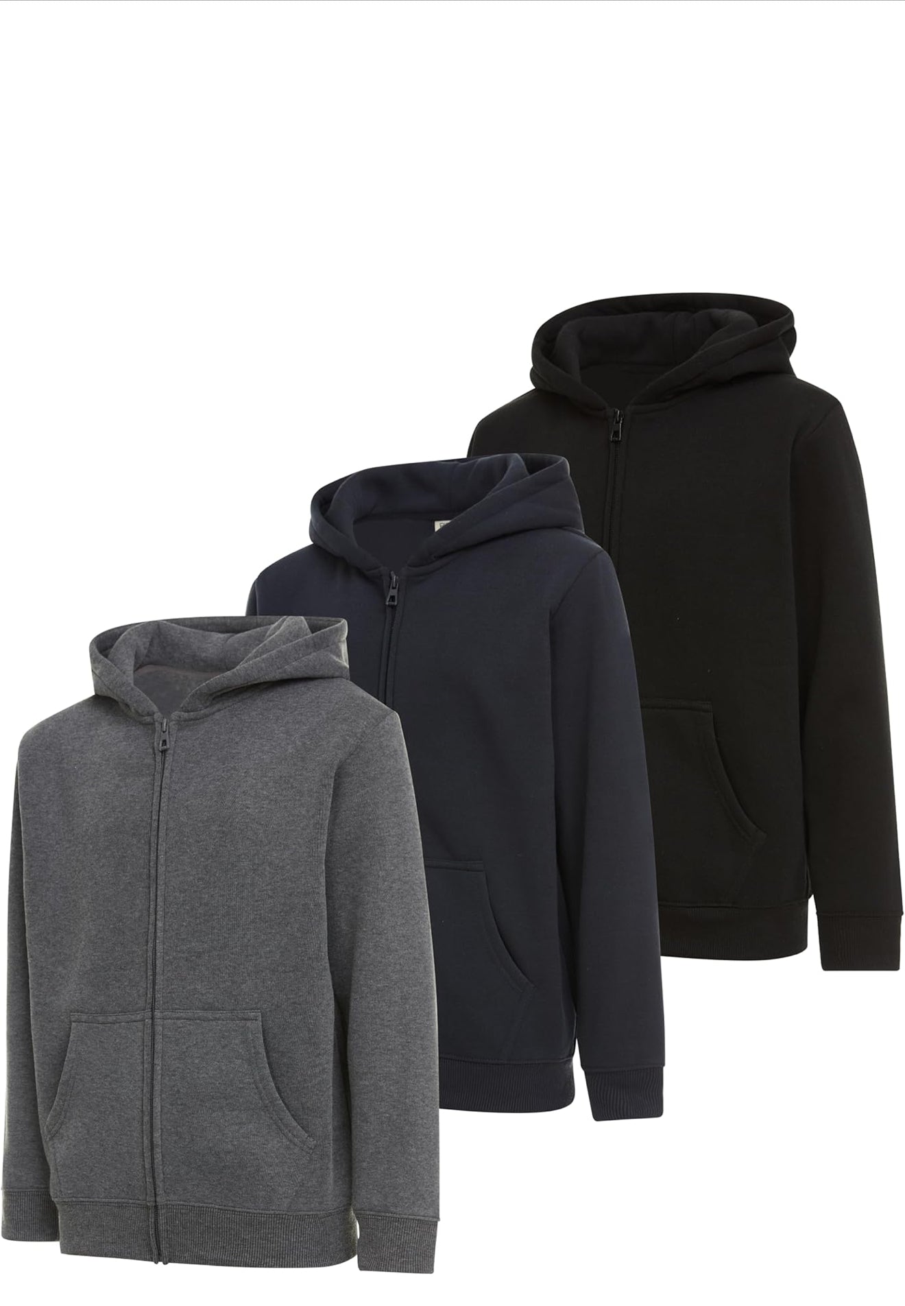 Boys 3-Pack Hoodies - Fleece Pullover & Zip-Up Sweatshirts | AURORE LUXURE