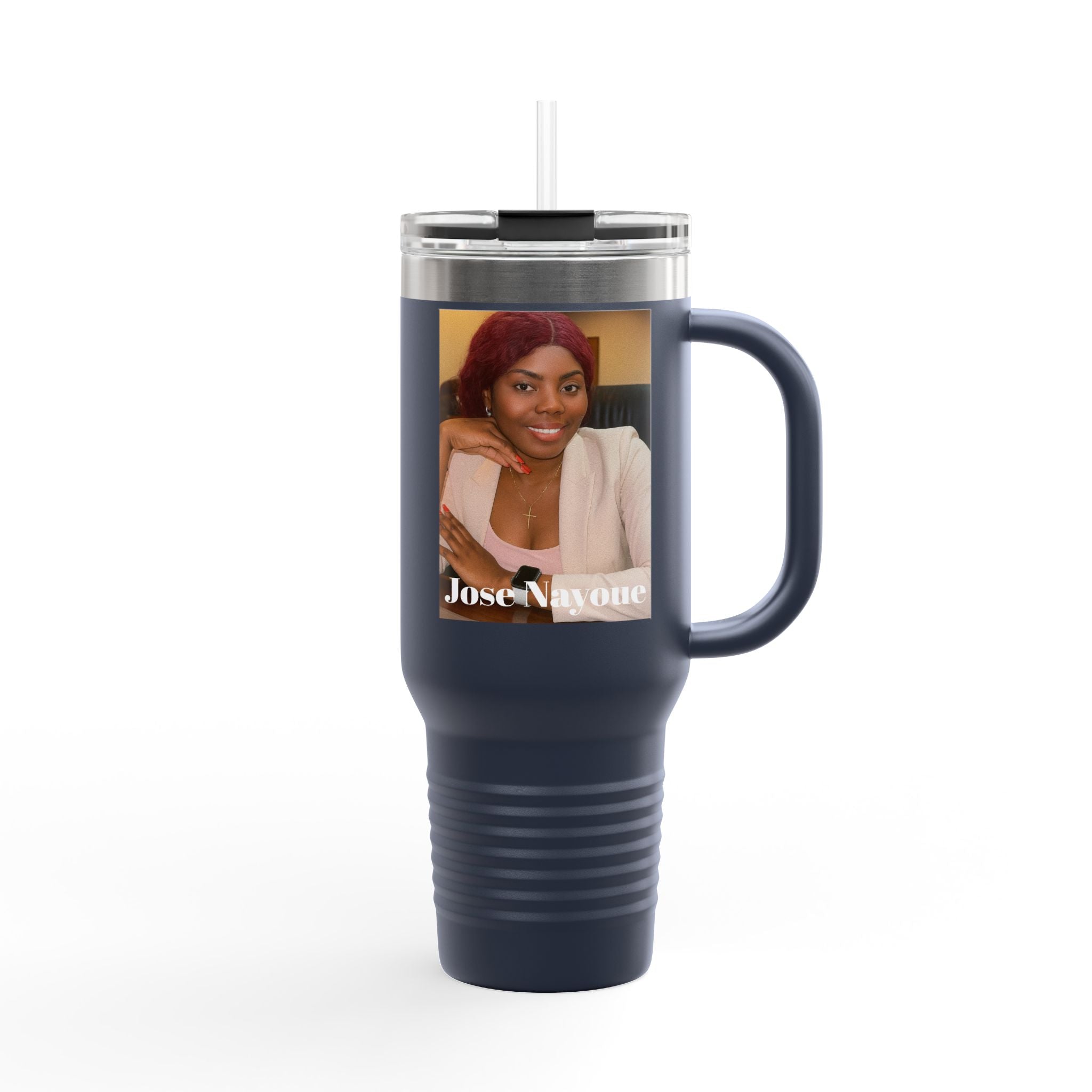 40oz Custom Photo Tumbler - Personalized Insulated Travel Mug