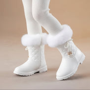 Winter Girl Boots – Warm Velvet Snow Boots, Long Tube Casual Princess Shoes for Girls