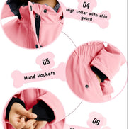 Girls’ Long Winter Coat – Warm Fleece-Lined Puffer Parka with Fur Hood