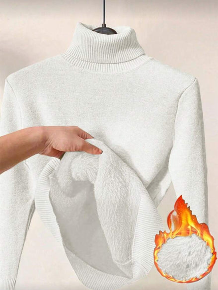 Warm Autumn/Winter Base Layer Knit Pullover Fall Outfit