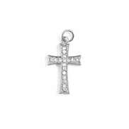 18K Gold PVD Stainless Steel Stone Cross Charm / PDL0306