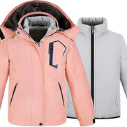 Girl's 3-in-1 Ski Jacket - Warm Fleece Lined Winter Snow Coat| AURORE LUXURE