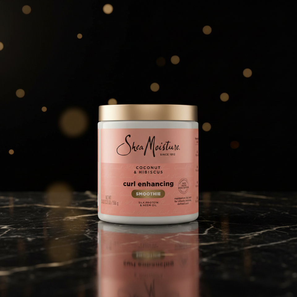 SheaMoisture Curl Enhancing Smoothie Hair Cream Coconut and Hibiscus for Thick, Curly Hair Sulfate Free and Paraben Free Curl Cream 20 oz