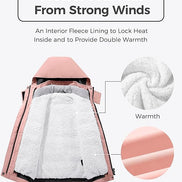 Girl's 3-in-1 Ski Jacket - Warm Fleece Lined Winter Snow Coat| AURORE LUXURE