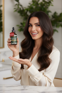 Ella & Eden Hair Growth Oil with Rosemary, Castor, Peppermint Oils & Biotin - Dry Scalp Treatment - Strengthening, Repairing, Soothing - 2 Fl Oz Glass Bottle
