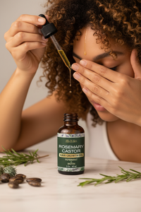 Ella & Eden Hair Growth Oil with Rosemary, Castor, Peppermint Oils & Biotin - Dry Scalp Treatment - Strengthening, Repairing, Soothing - 2 Fl Oz Glass Bottle