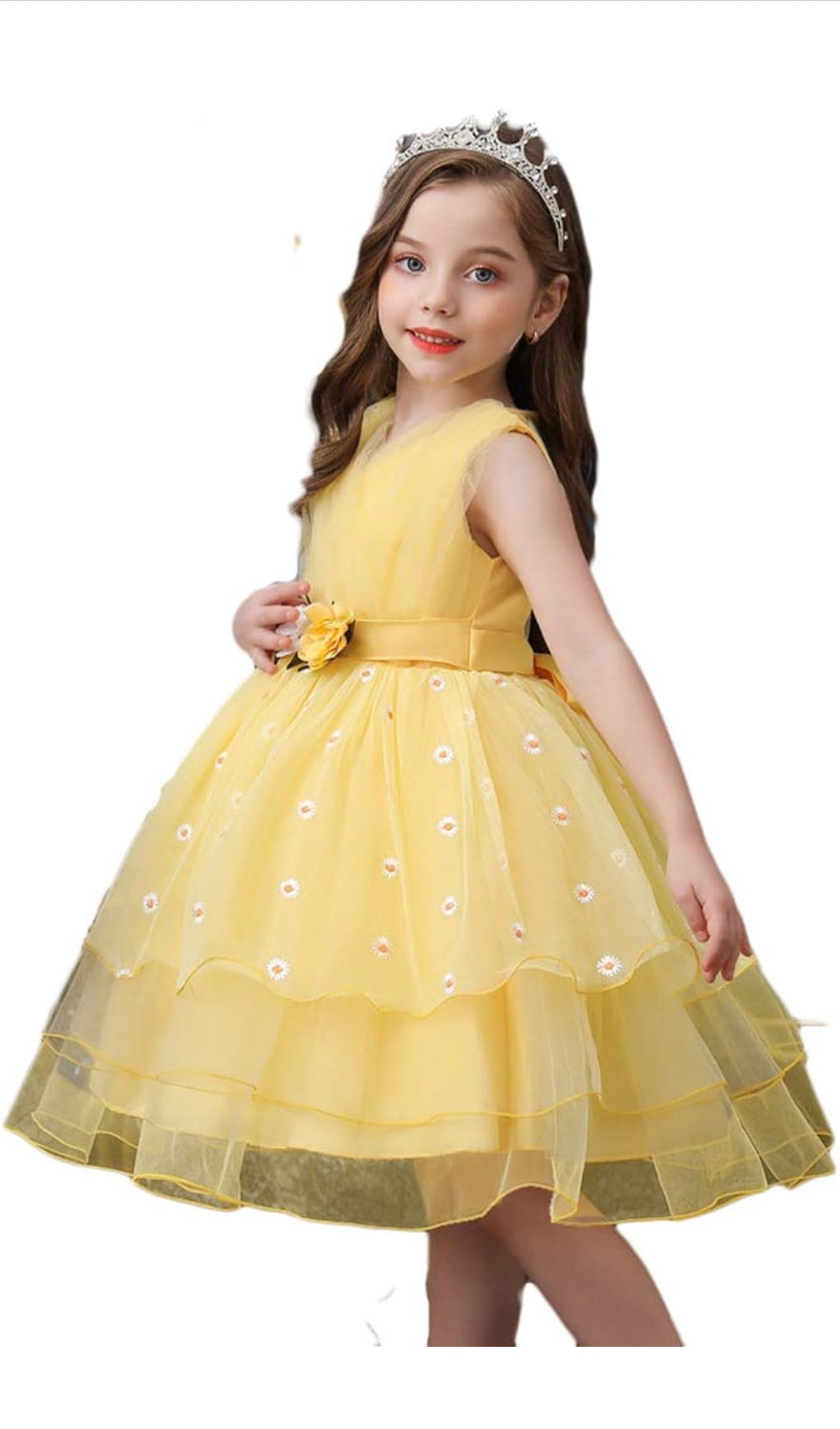 Close-up view of the yellow dress zipper, part of the Baby Girls Dresses Summer selection.