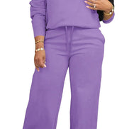 Women's 2 Piece Tracksuit - Oversized Half Zip Sweatsuit Set | AURORE LUXURE