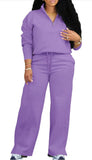 Women's 2 Piece Tracksuit - Oversized Half Zip Sweatsuit Set | AURORE LUXURE