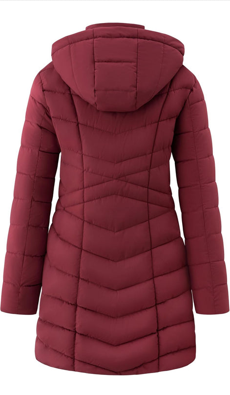 Women's Long Puffer Jacket - Warm Quilted Winter Coat (Plus Size) | AURORE LUXURE