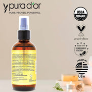 PURA D'OR 4 Oz Organic Moroccan Argan Oil – 100% Pure Cold-Pressed Virgin Grade – Lightweight Moisturizer for Skin, Face, Body & Hair – Helps Dry Skin, Scalp Care, Split Ends, Nails & Cuticles