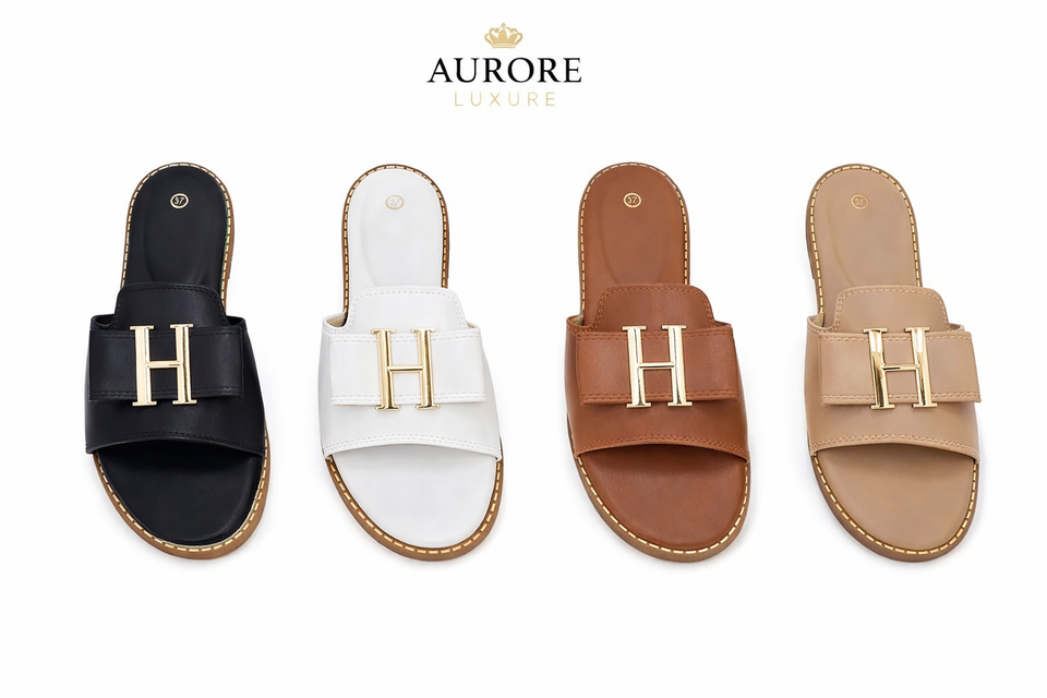 Women Luxury Slide Sandals – Gold Bird Ring Design (Sizes 37–42) (Copy)