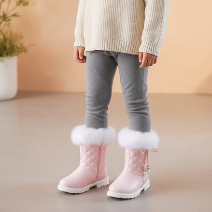 Winter Girl Boots – Warm Velvet Snow Boots, Long Tube Casual Princess Shoes for Girls