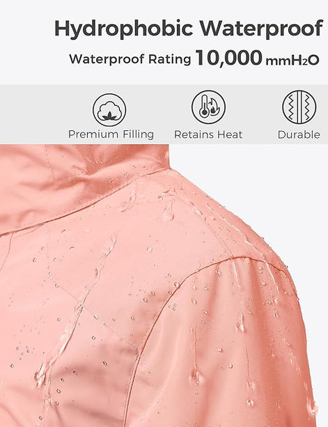 Girl's 3-in-1 Ski Jacket - Warm Fleece Lined Winter Snow Coat| AURORE LUXURE