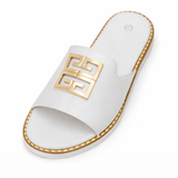 Women Luxury Slide Sandals – Gold Bird Ring Design (Sizes 37–42)