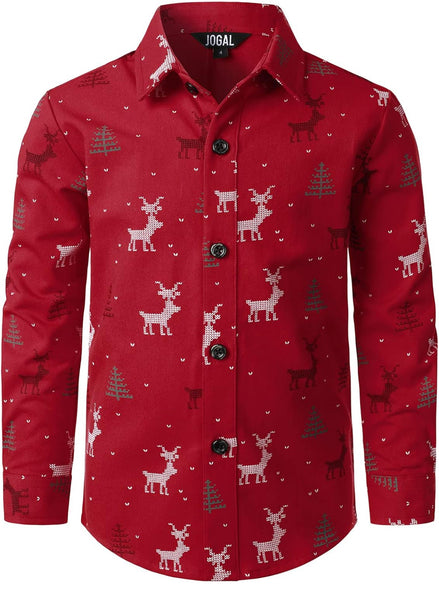 Kids Christmas Shirt - Santa Claus Button Down for Boys & Girls | AURORE LUXURE