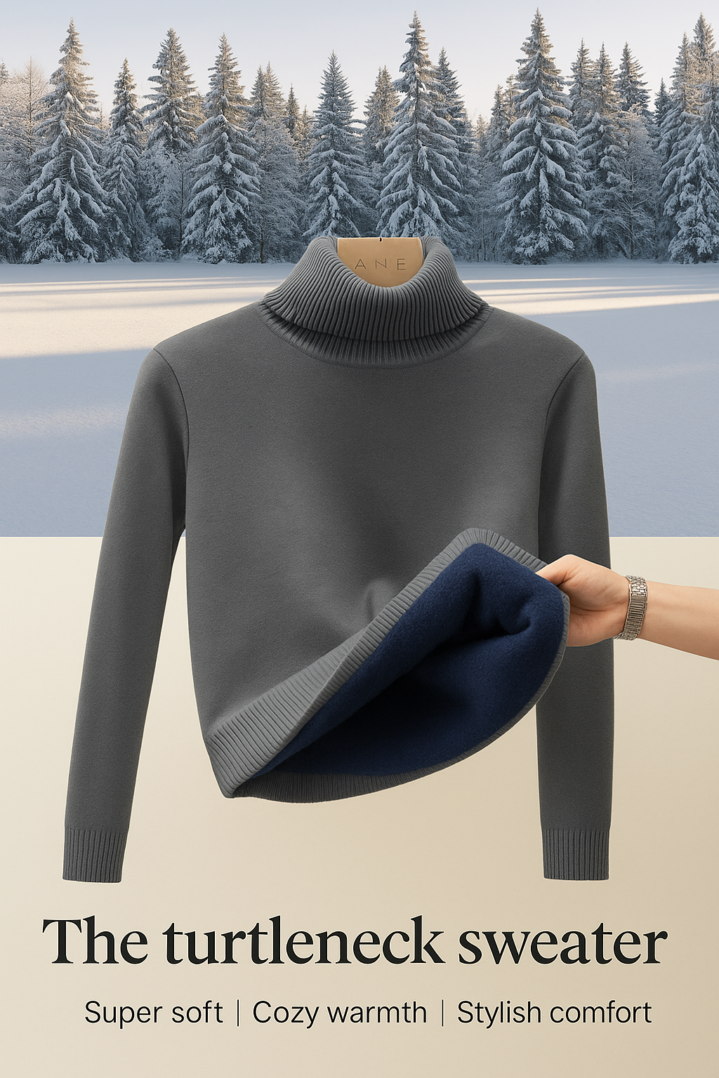 Men's Turtleneck Sweater - Warm Long Sleeve Pullover (M-4XL)