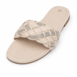 Women Luxury Slide Sandals – Gold Bird Ring Design (Sizes 37–42)