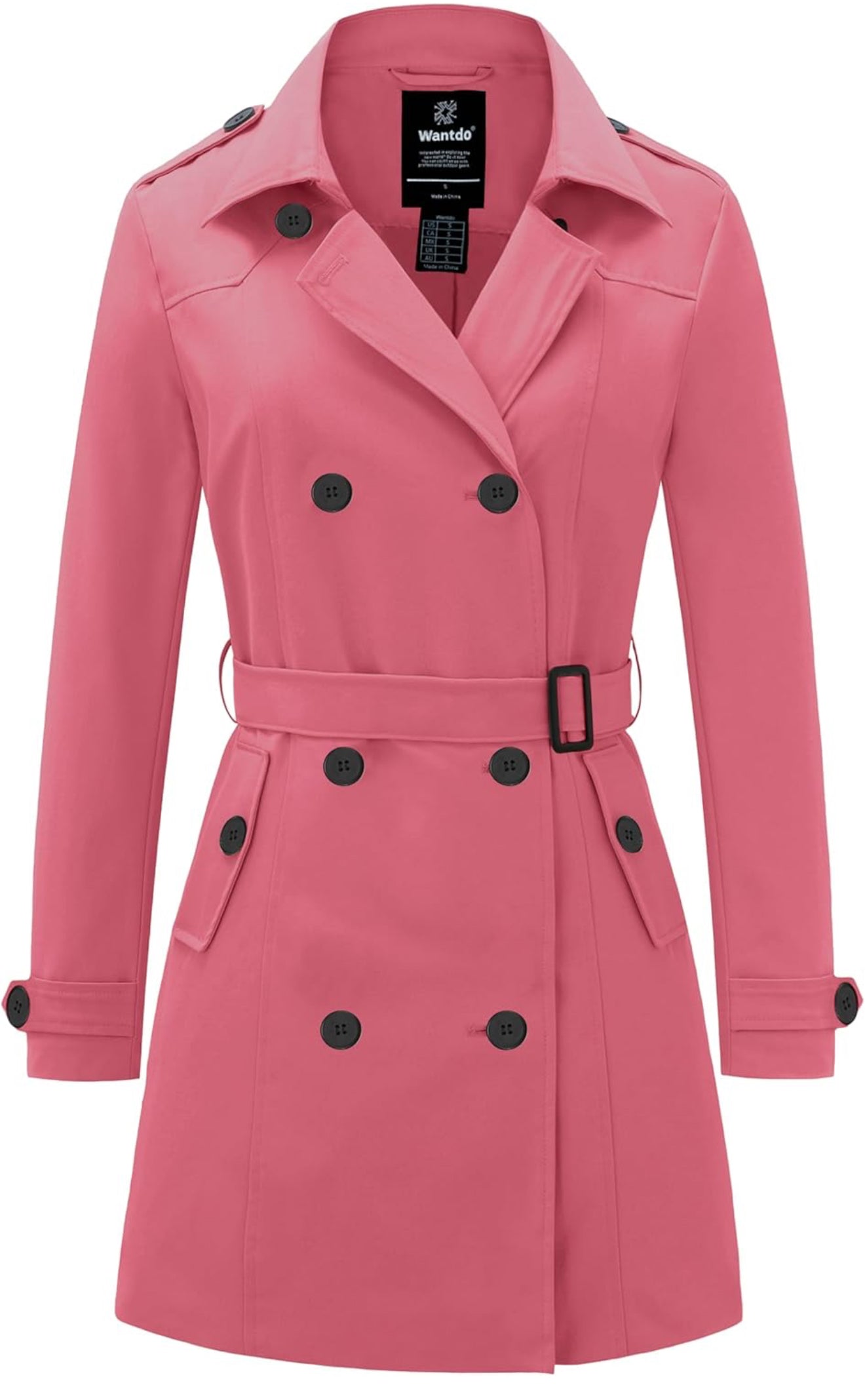 Women's Waterproof Trench Coat - Classic Belted Lapel Coat | AURORRE LUXURE