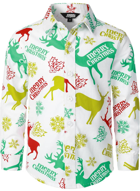 Kids Christmas Shirt - Santa Claus Button Down for Boys & Girls | AURORE LUXURE