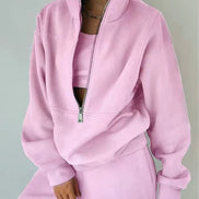 Women's Fleece Tracksuit Set - 2 Piece Sweatshirt & Joggers | AURORE LUXURE