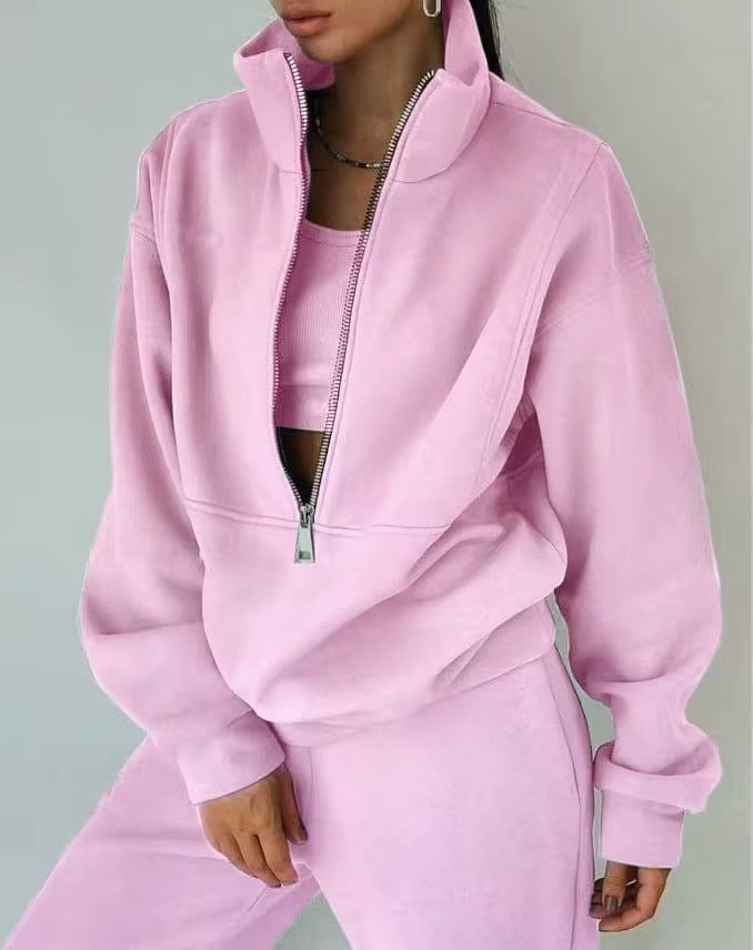 Women's Fleece Tracksuit Set - 2 Piece Sweatshirt & Joggers | AURORE LUXURE