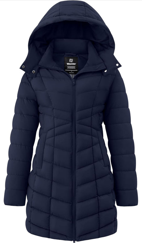 Women's Long Puffer Jacket - Warm Quilted Winter Coat (Plus Size) | AURORE LUXURE