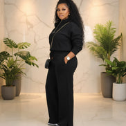 Women's 2 Piece Tracksuit - Oversized Half Zip Sweatsuit Set | AURORE LUXURE