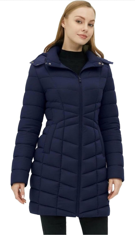 Women's Long Puffer Jacket - Warm Quilted Winter Coat (Plus Size) | AURORE LUXURE