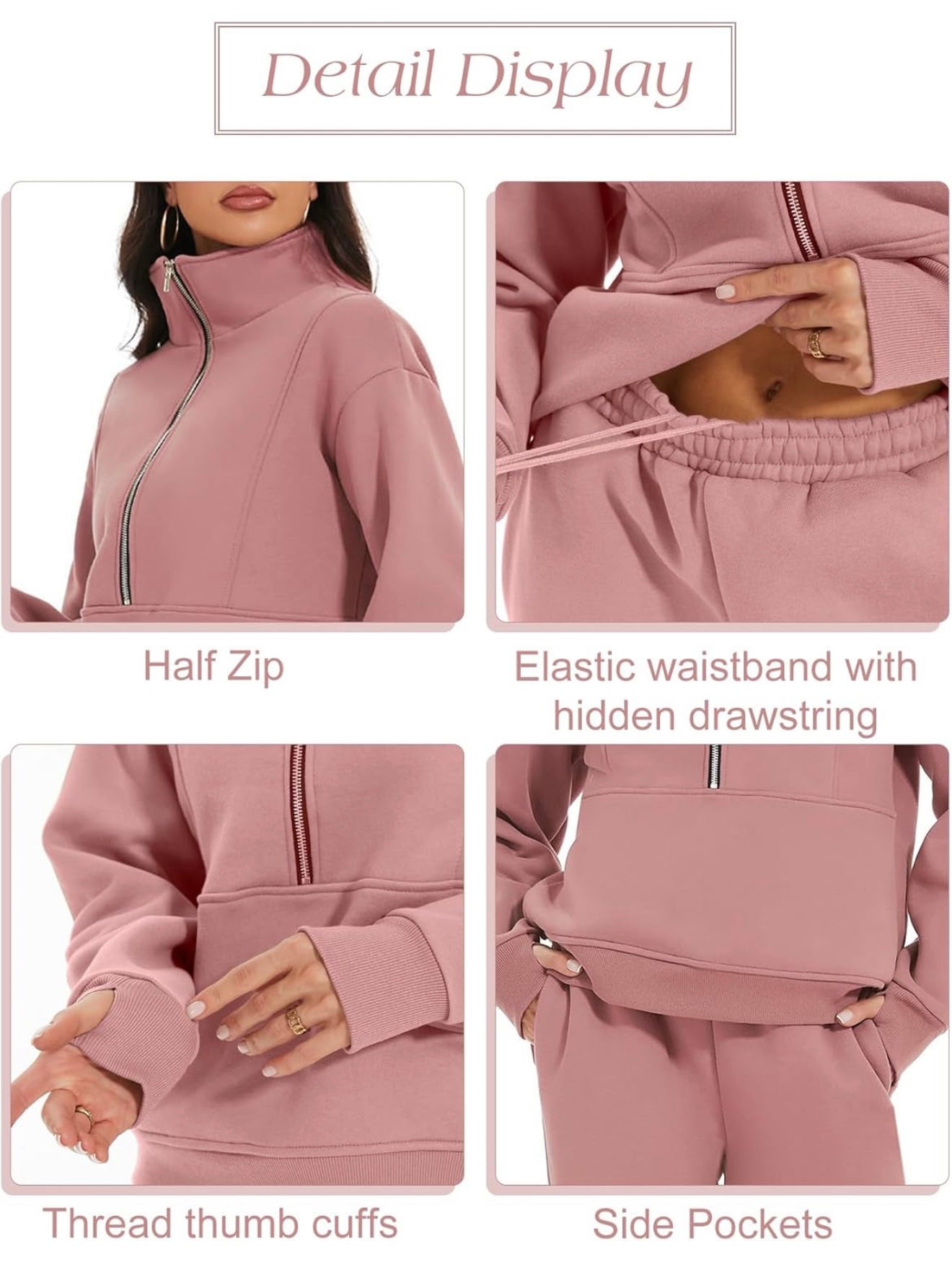 Women's Fleece Tracksuit Set - 2 Piece Sweatshirt & Joggers | AURORE LUXURE