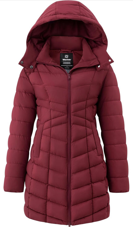 Women's Long Puffer Jacket - Warm Quilted Winter Coat (Plus Size) | AURORE LUXURE