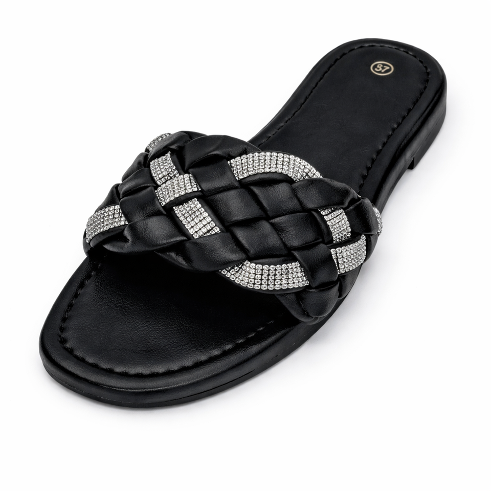 Women Luxury Slide Sandals – Gold Bird Ring Design (Sizes 37–42)