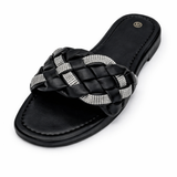 Women Luxury Slide Sandals – Gold Bird Ring Design (Sizes 37–42)