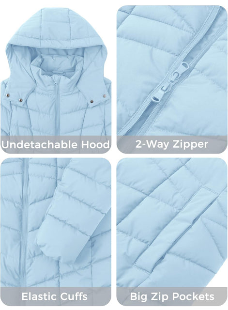 Women's Long Puffer Jacket - Warm Quilted Winter Coat (Plus Size) | AURORE LUXURE