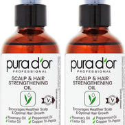PURA D'OR Scalp & Hair Strengthening Oil with Rosemary Castor Peppermint Oil 3.3 Oz
Supports Optimal Growth, Reduce Breakage, Nourish Roots, Healthier, Fuller, Thicker Hair, Stronger Strands Ft